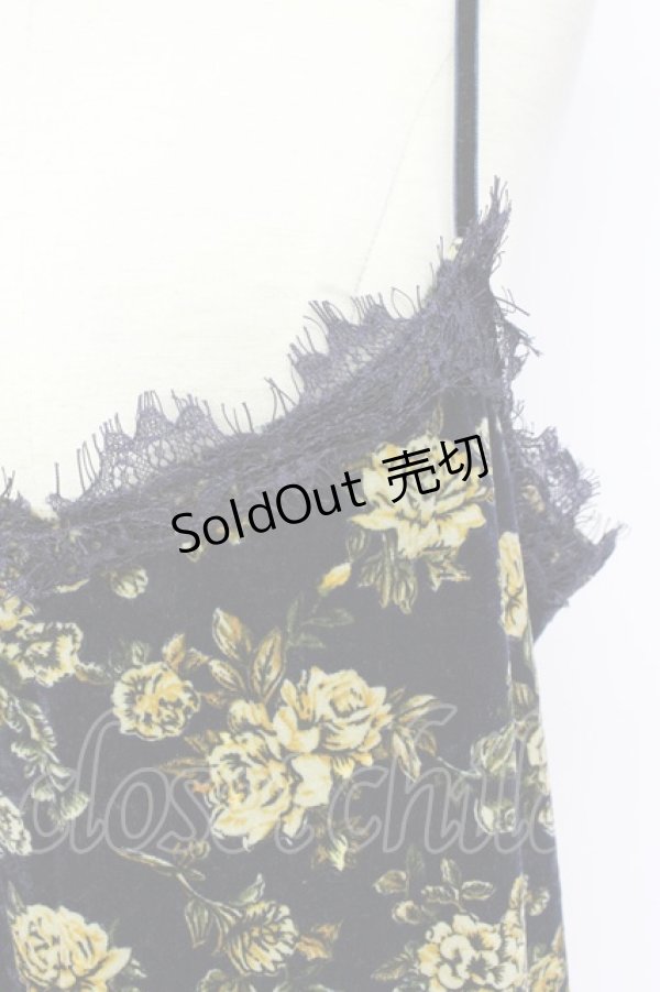 画像6: 【SALE】E hyphen world gallery HARU / ローズベロアキャミワンピース  クロ T-24-03-21-025-LO-OP-IG-ZT354 (6)