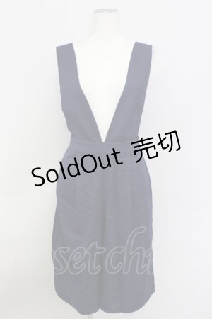 画像: E hyphen world gallery PEACE / Vネックジャンパーパンツ  ネイビー T-24-03-21-035-LO-PA-IG-ZT350