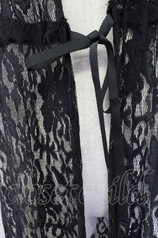 画像6: E hyphen world gallery PEACE / フレアスリーブロングガウン  クロ T-24-03-21-008-LO-TO-IG-ZT127 (6)