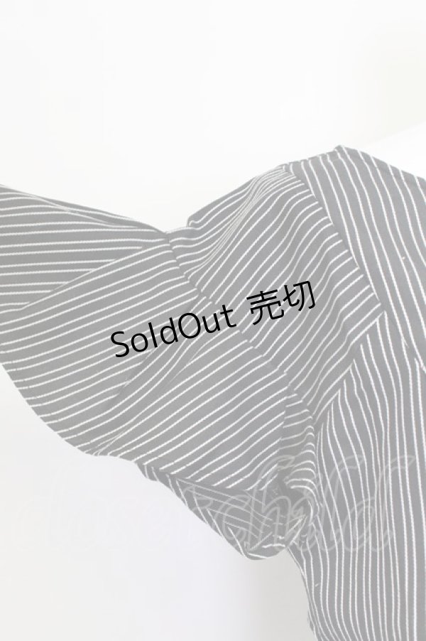 画像3: 【SALE】E hyphen world gallery PEACE / ストライプフリルトップス  クロ T-24-03-21-009-LO-TO-IG-ZT127 (3)