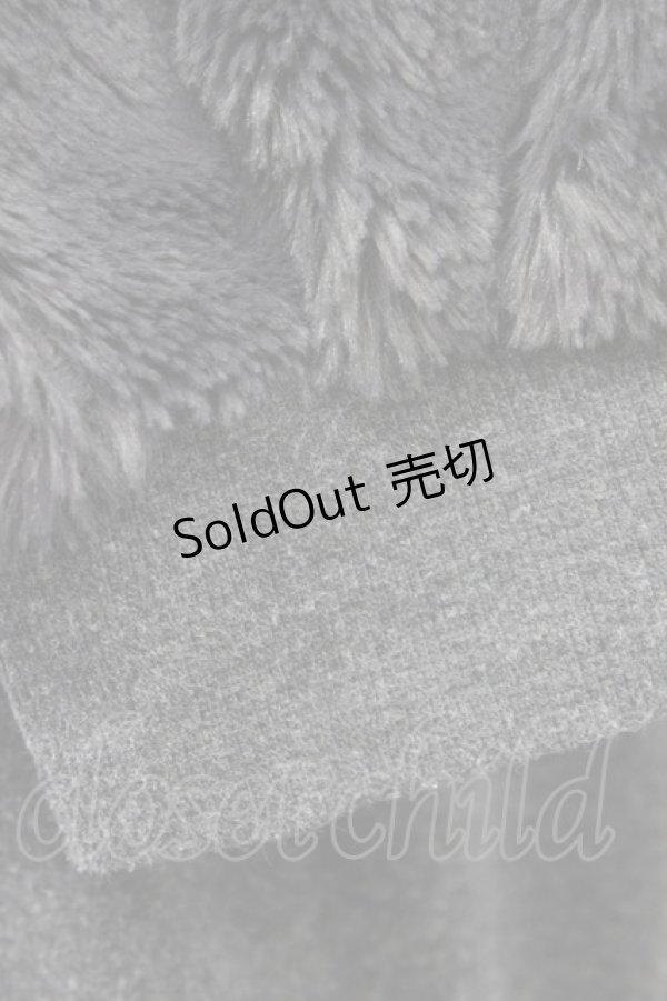 画像6: 【SALE】E hyphen world gallery PEACE / ファースリーブプルオーバー  グレー T-24-03-21-010-LO-TO-IG-ZT127 (6)