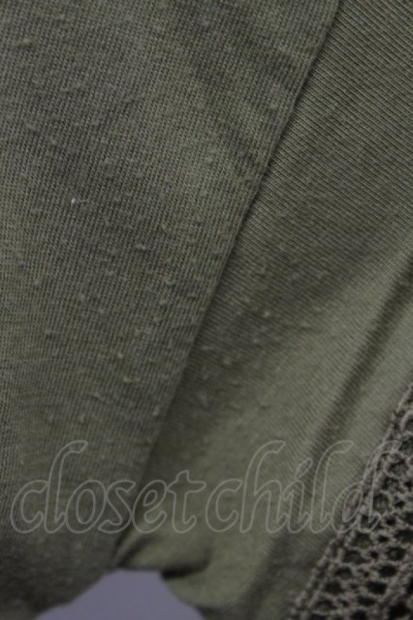 画像5: E hyphen world gallery PEACE / 袖フリンジプルオーバー  オリーブ T-24-03-21-015-LO-TO-IG-ZT127 (5)