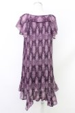 画像2: axes femme /オーナメント柄イレヘムワンピース M パープル T-24-06-09-030-AX-OP-SZ-ZT061 (2)