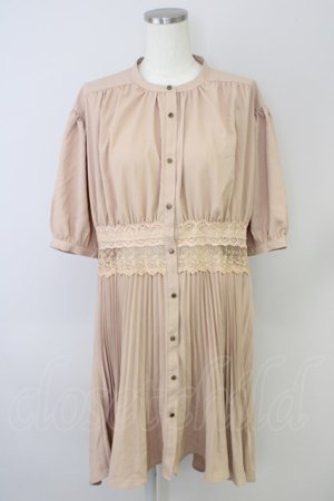 画像: axes femme / ウエストレースプリーツシャツ M ベージュ T-24-06-11-016-AX-BL-SZ-ZT108
