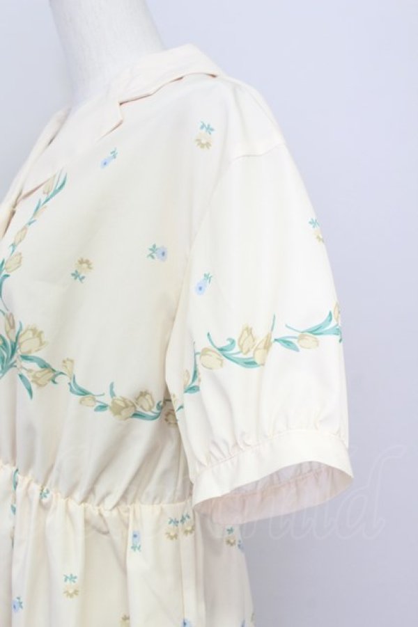 画像3: F＆A / ハンカチフラワー開衿シャツワンピース F オフイエロー T-24-06-15-017-LO-OP-SZ-ZT307 (3)