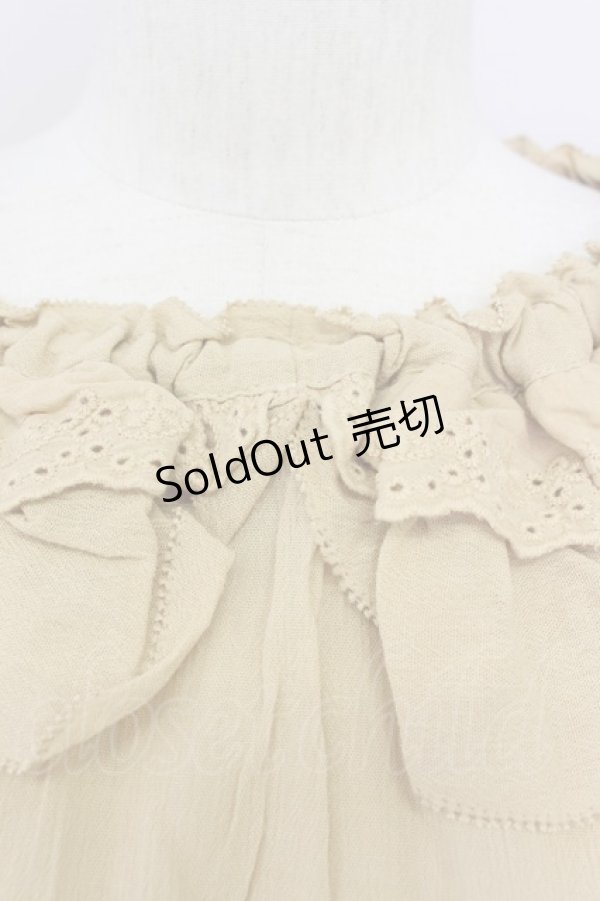 画像4: axes femme / レース襟ブラウスプル F イエロー T-24-06-15-009-AX-BL-SZ-ZT302 (4)