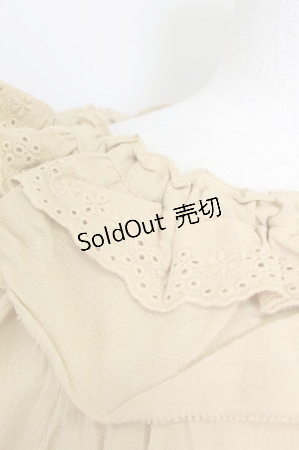 画像5: axes femme / レース襟ブラウスプル F イエロー T-24-06-15-009-AX-BL-SZ-ZT302 (5)