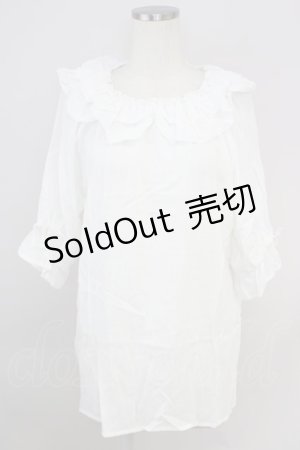 画像: axes femme / レース襟ブラウスプル F 白 T-24-06-16-006-AX-BL-SZ-ZI