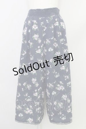 画像: axes femme / ゆったりシルエットスカウチョ M 紺 T-24-06-24-039-AX-PA-SZ-ZT315