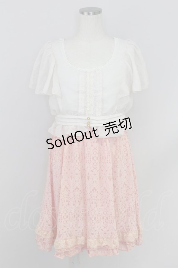 画像1: axes femme / ブラウスドッキングワンピ M アワピンク T-24-06-26-020-AX-OP-SZ-ZT246 (1)