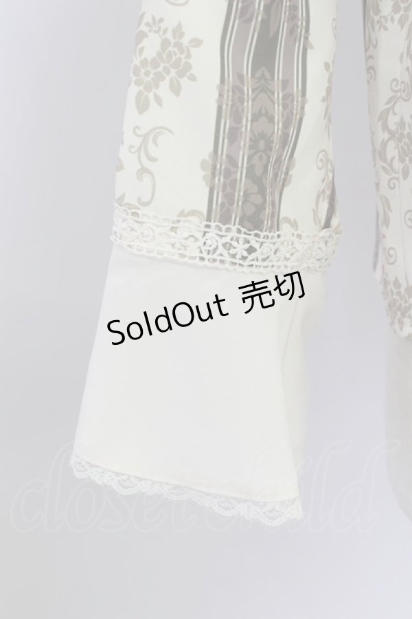 画像4: axes femme / オーナメントストライプ柄ブラウス  生成り T-24-06-30-012-AX-BL-HD-ZT125 (4)