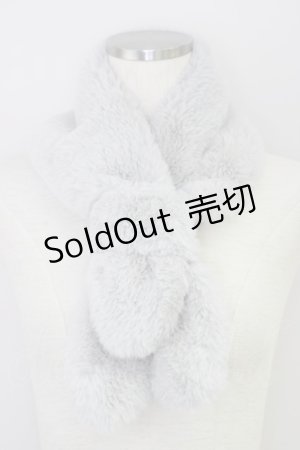 画像: Fi.n.t / G リボンファーマフラー グレー T-24-07-04-030-CA-ZA-AS-ZT386