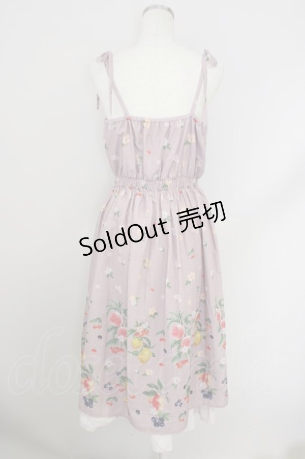 画像2: axes femme / ミックスフルーツ柄ワンピース M ピンク T-24-07-11-024-AX-OP-SZ-ZT311 (2)