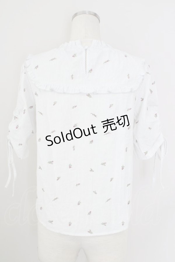 画像2: axes femme POETIQUE / 花刺繍ブラウス M オフ T-24-07-11-002-AX-BL-SZ-ZT333 (2)