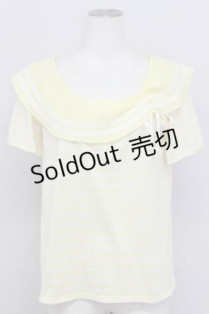 画像: axes femme / マリン風ボーダープルオーバー M イエロー T-24-07-12-007-AX-TO-SZ-ZT247