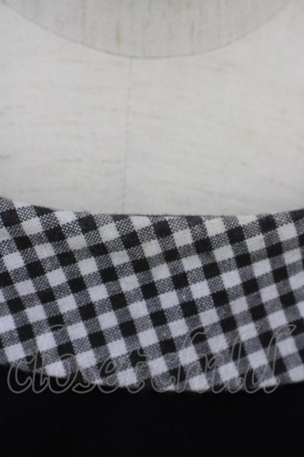 画像4: Fi.n.t /ギンガム切り替えワンピース  黒 T-24-07-23-012-CA-OP-AS-ZT251 (4)