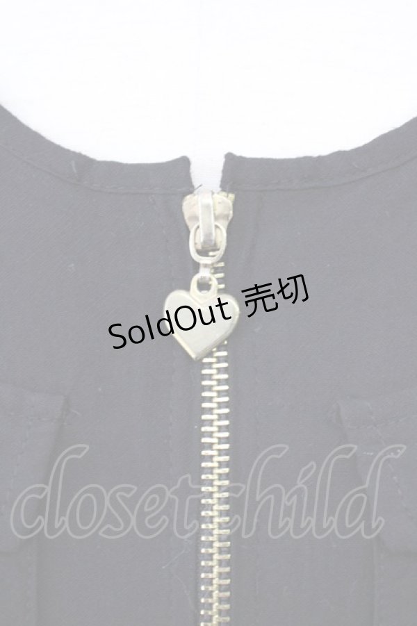 画像6: Fi.n.t / フロントZIP裾レースブルゾン  黒 T-24-08-02-017-CA-TO-HD-ZT337 (6)