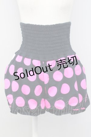 画像: SUPER LOVERS / ドットカボチャパンツ  黒×ピンク T-24-08-09-025-PU-PA-SZ-ZT256