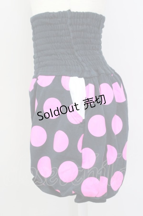 画像3: SUPER LOVERS / ドットカボチャパンツ  黒×ピンク T-24-08-09-025-PU-PA-SZ-ZT256 (3)