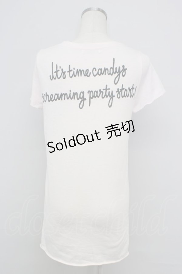 画像2: Candy Stripper / アイスクリームプリントTシャツ  ピンク T-24-08-09-006-PU-TO-SZ-ZT316 (2)