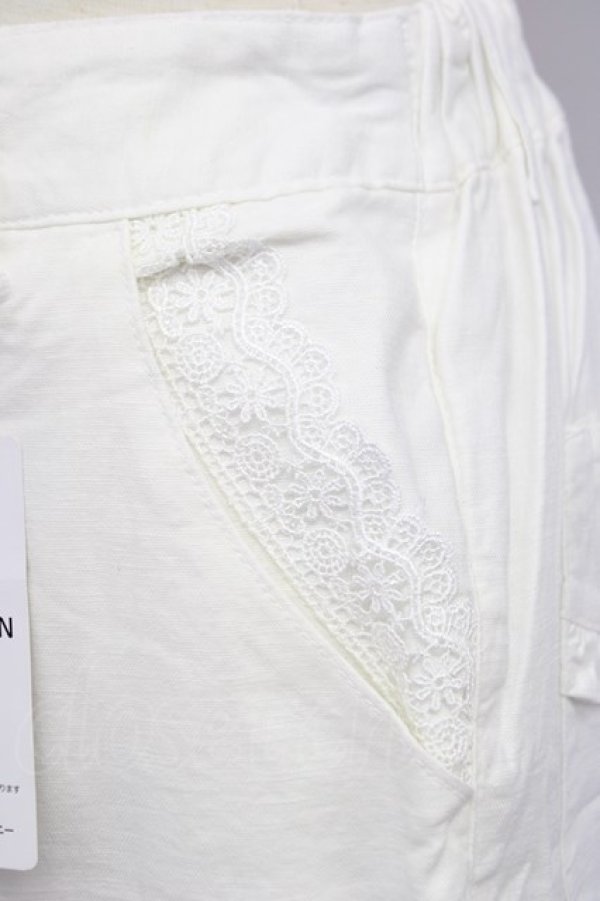 画像5: axes femme / パンツ  白 T-24-08-19-003-AX-PA-AS-ZT381 (5)