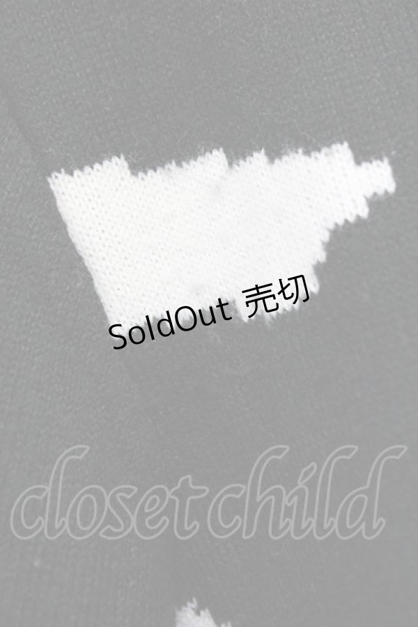 画像3: HANGRY&ANGRY / ANGRYフェイスニットワンピース  黒ｘ白 T-24-08-20-004-HN-OP-AS-ZT175 (3)