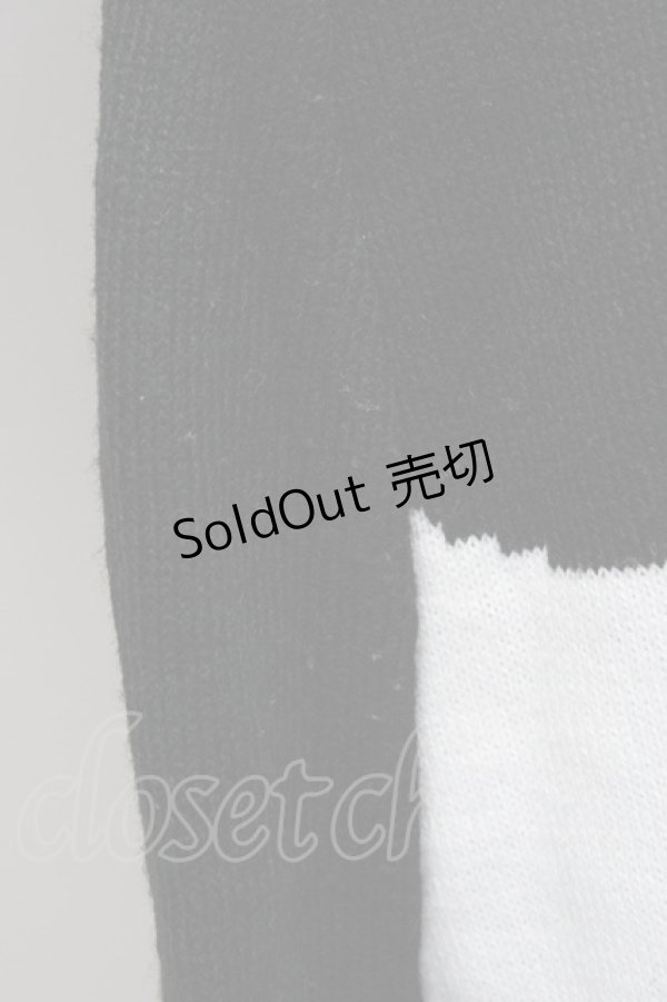 画像4: HANGRY&ANGRY / ANGRYフェイスニットワンピース  黒ｘ白 T-24-08-20-004-HN-OP-AS-ZT175 (4)