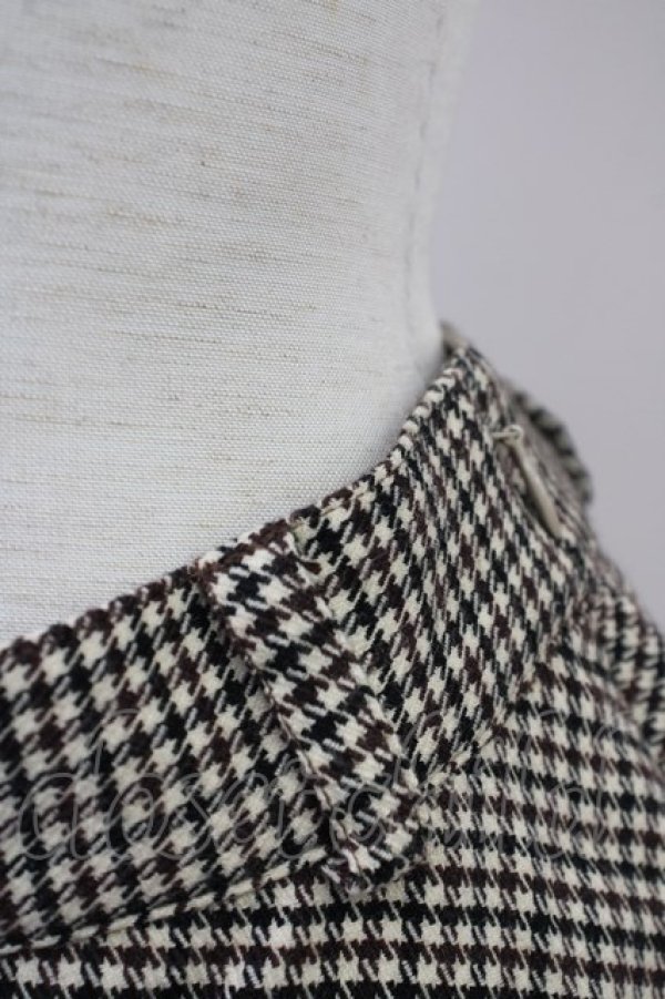 画像5: Fi.n.t / シェパードチェックリボン刺繍スカート  ブラウン T-24-11-03-031-CA-SK-HD-ZT138 (5)