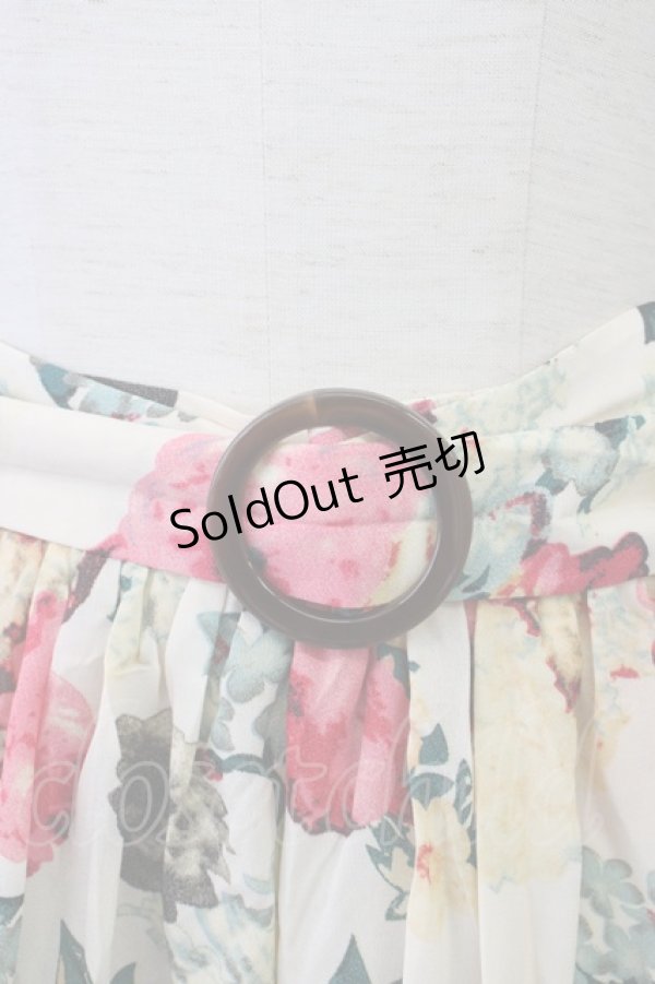 画像3: 【SALE】an another angelus / 水彩画プリントスカート  アイボリーＸ赤Ｘ黒 T-24-11-03-017-CA-SK-HD-ZT163 (3)