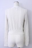 画像2: F&A / ローズ刺繍透かし編みカーディガン  アイボリーＸ青 T-24-11-07-035-LO-SK-HD-ZT144 (2)