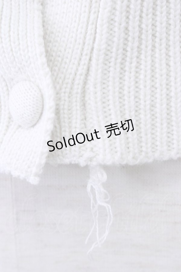 画像4: F&A / ローズ刺繍透かし編みカーディガン  アイボリーＸ青 T-24-11-07-035-LO-SK-HD-ZT144 (4)