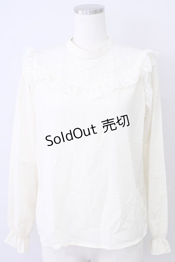 画像1: 【SALE】an another angelus / ヨークチュールレースプルオーバーブラウス  アイボリー T-24-11-07-038-CA-BL-HD-ZT144 (1)