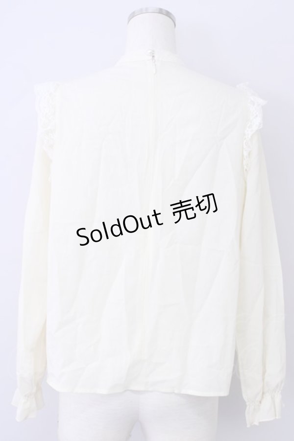画像2: 【SALE】an another angelus / ヨークチュールレースプルオーバーブラウス  アイボリー T-24-11-07-038-CA-BL-HD-ZT144 (2)
