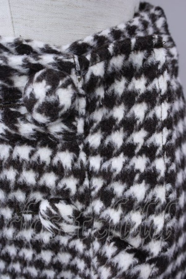 画像4: an another angelus / 千鳥柄ラップ風デザインスカート  ブラウンＸ白チェック T-24-11-07-056-CA-SK-HD-ZT143 (4)
