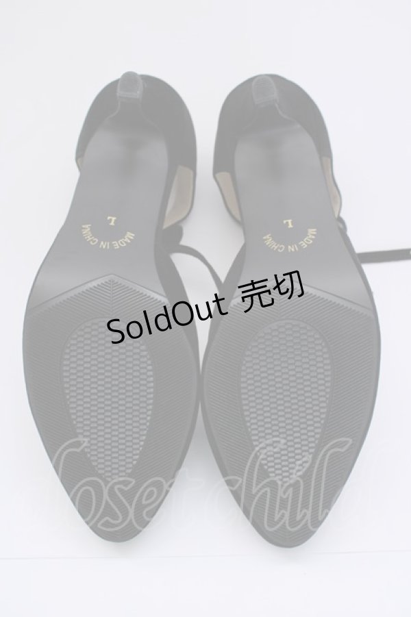 画像5: an another angelus / リボンセパレートパンプス L 黒 T-24-11-07-067-CA-SH-HD-ZT-K002 (5)