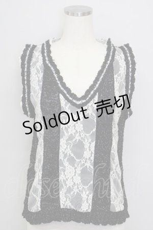 画像: 【SALE】axes femme /  ニットベスト  黒 T-24-11-10-001-AX-TO-AS-ZT156
