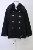 画像1: Jane Marple / coat ソフトメルトンのロイヤルケープコート  黒 T-24-11-13-002-JM-CO-UT-ZTC060 (1)