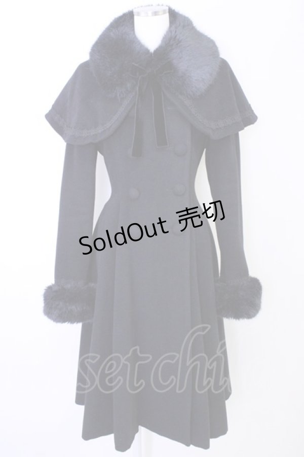 画像1: Mary Magdalene / COAT ケープ付きミディコート  黒 T-24-11-13-004-CL-CO-AS-ZT (1)