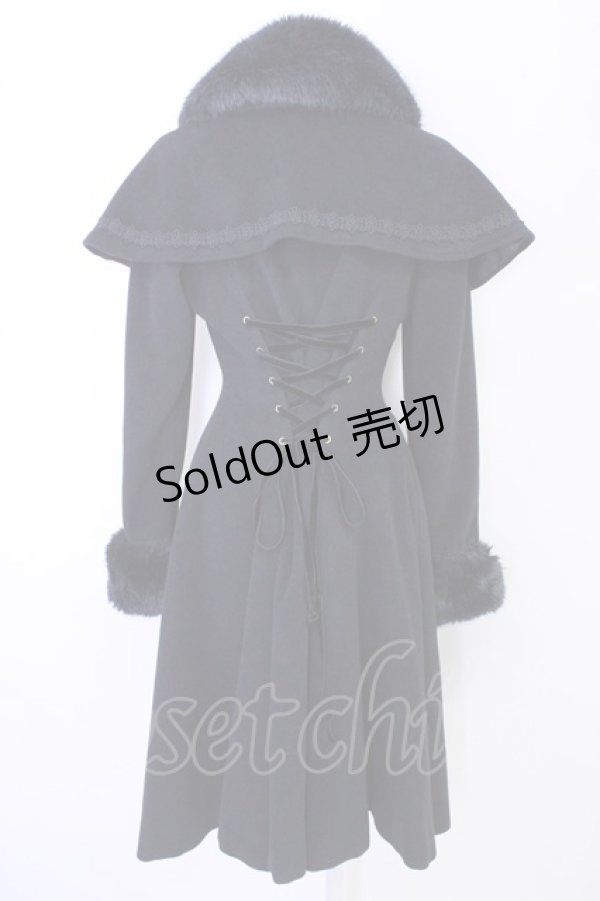 画像2: Mary Magdalene / COAT ケープ付きミディコート  黒 T-24-11-13-004-CL-CO-AS-ZT (2)