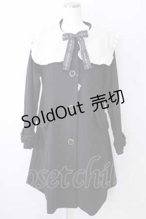 画像: Amavel / COATバイカラーコート  黒ｘベージュ T-24-11-13-008-CA-CO-AS-ZT-C060