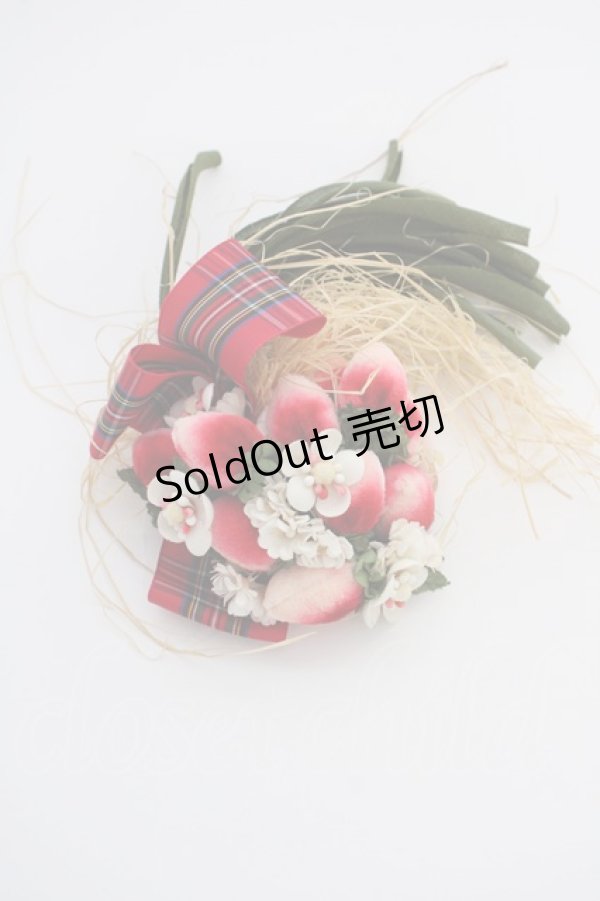 画像1: PINK HOUSE / クランタータンブーケコサージュ  赤 T-24-11-27-026-LO-AC-SA-ZI (1)