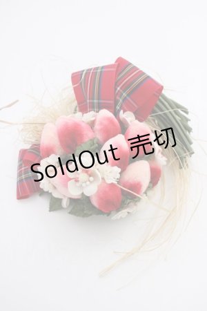 画像: PINK HOUSE / クランタータンブーケコサージュ  赤 T-24-11-27-029-LO-AC-SA-ZI