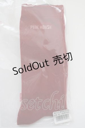 画像: PINK HOUSE / ロゴソックス  赤 T-24-11-27-047-LO-ZA-SA-ZT432-F004