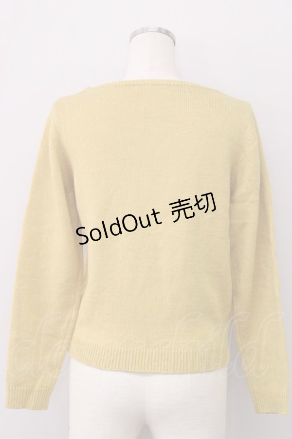 画像2: F i.n.t / 兵隊刺繍ニット  マスタード T-24-12-02-031-CA-TO-SA-ZT357 (2)