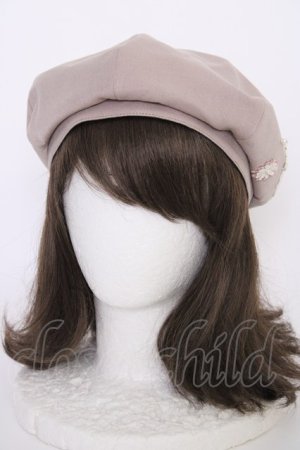 画像: axes femme / レースモチーフ付ベレー  アワピンク T-24-12-03-012-AX-AC-SA-ZT-K007