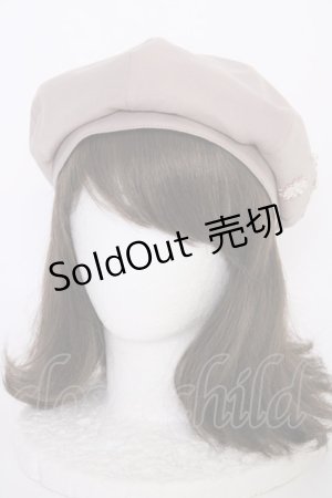 画像: axes femme / レースモチーフ付ベレー  アワピンク T-24-12-03-012-AX-AC-SA-ZT-K007
