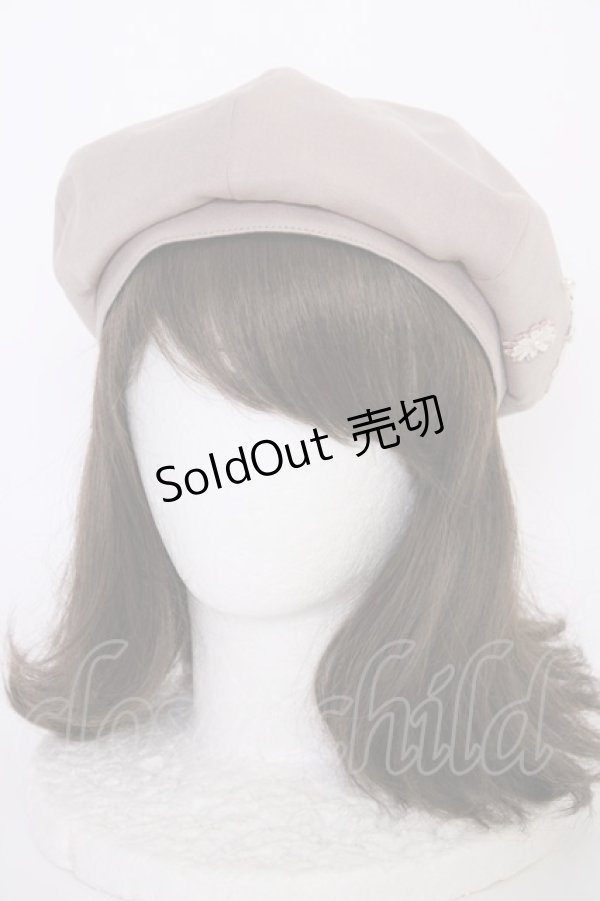 画像1: axes femme / レースモチーフ付ベレー  アワピンク T-24-12-03-012-AX-AC-SA-ZT-K007 (1)