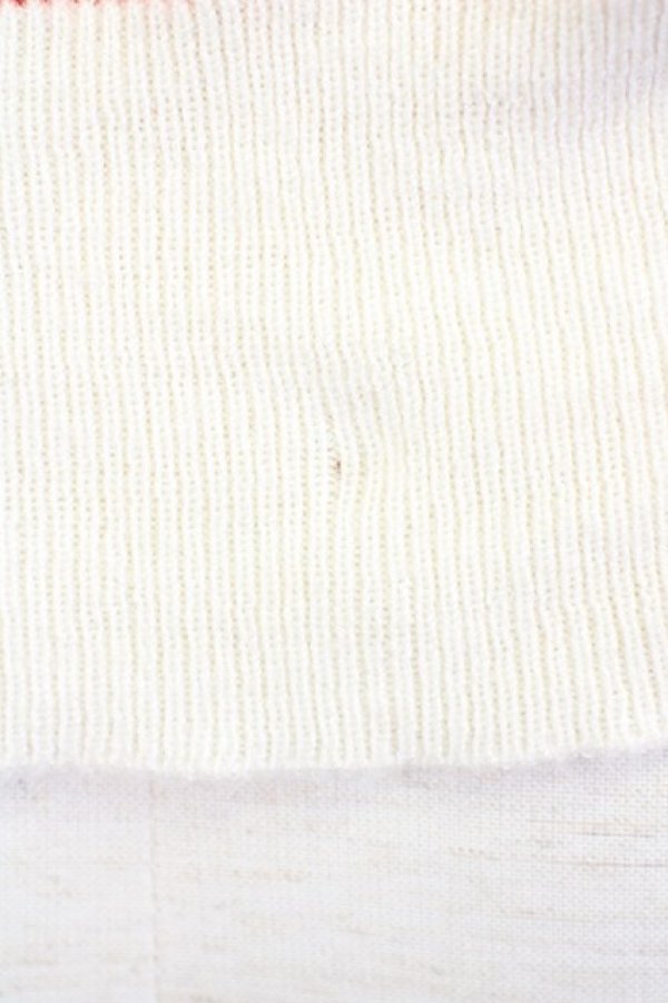 画像7: F&A / Vネックボーダー半袖ニット  レッドボーダー T-24-12-04-022-LO-TO-HD-ZT391 (7)