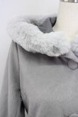 画像3: axes femme / パネル刺繍Ａラインコート M グレー T-24-12-15-006-AX-CO-SZ-ZT-C050 (3)