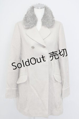 画像: axes femme / ファーティペットコート  ベージュ T-24-12-15-002-AX-CO-AS-ZT-C050